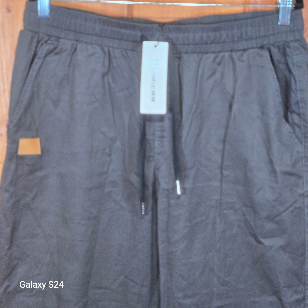 JMIERR Mens Jogger Pants Charcoal‎ Gray Cotton Stretch Drawstring XL NWT